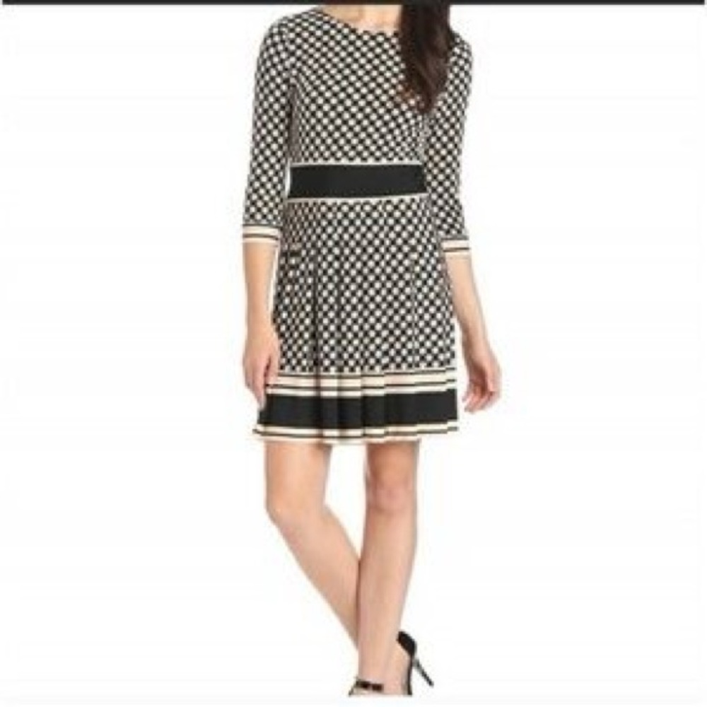 Eliza J Fit & Flare Geo Dress Small